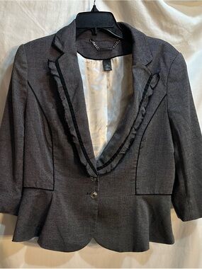 White House Black Market Ruffle-Peplum Blazer